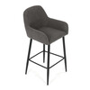 Barová židle, šedá, látka,AUB-V4009 GREY6