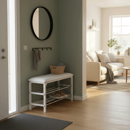 Botník, kov, bílá, 83168-13 WT