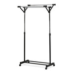 Stojan na šaty, kov, černá, 84521 BK