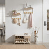 Set 2 nástěnných poliček, mdf, béžová, ABP-E1083 WT