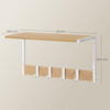 Set 2 nástěnných poliček, mdf, béžová, ABP-E1083 WT