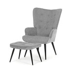 Relaxační křeslo, šedá, látka, AK-303 GREY2
