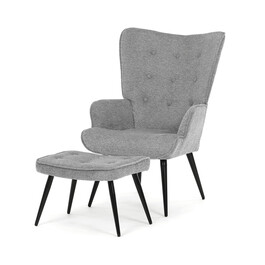 Relaxační křeslo, šedá, sametová látka, AK-303 GREY2