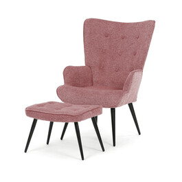 Relaxační křeslo, růžová, sametová látka, AK-303 PINK2