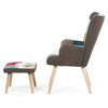Relaxační křeslo, vícebarevná, látka, AK-305B PW2
