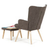 Relaxační křeslo, vícebarevná, látka, AK-305B PW2