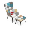 Relaxační křeslo, vícebarevná, sametová látka, AK-303 PW2
