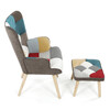 Relaxační křeslo, vícebarevná, látka, AK-305B PW2