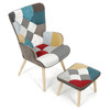 Relaxační křeslo, vícebarevná, látka, AK-305B PW2