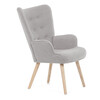 Křeslo ušák, šedá, látka bouclé, AK-309 GREY2