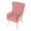 Křeslo ušák, růžová, manšestrová látka, AK-314 PINK2