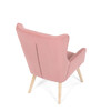 Křeslo ušák, růžová, manšestrová látka, AK-314 PINK2