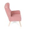 Křeslo ušák, růžová, manšestrová látka, AK-314 PINK2