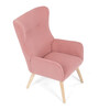 Křeslo ušák, růžová, manšestrová látka, AK-314 PINK2