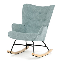 Houpací křeslo, modrá, látka, AK-373 BLUE2