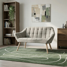 Dvoumístná pohovka, stříbrná, látka, AK-322 SIL2