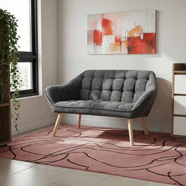 Dvoumístná pohovka, šedá, látka, AK-322 GREY2