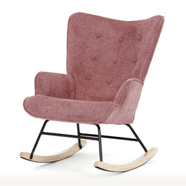 Houpací křeslo, růžová, látka, AK-373 PINK2