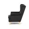 Křeslo ušák, černá látka, AK-388 BK2