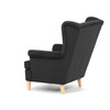 Křeslo ušák, černá látka, AK-388 BK2