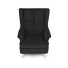 Křeslo ušák, černá látka, AK-388 BK2