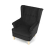 Křeslo ušák, černá látka, AK-388 BK2