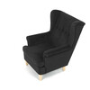 Křeslo ušák, černá látka, AK-388 BK2