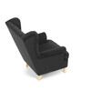 Křeslo ušák, černá látka, AK-388 BK2
