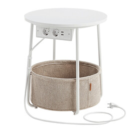 Odkládací stolek 45x45x50cm, mdf, bílá, AKF-E1028 WT