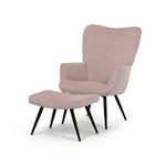 Relaxační křeslo, růžová, manšestrová látka, AK-L7285 PINK6