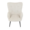 Křeslo ušák, béžová, látka bouclé, AK-W1206 CRM2