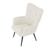 Křeslo ušák, béžová, látka bouclé, AK-W1206 CRM2