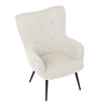 Křeslo ušák, béžová, látka bouclé, AK-W1206 CRM2