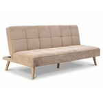 Trojmístná rozkládací pohovka, béžová, manšestrová látka, ASB-C3030 CRM6