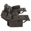 Sedací souprava, hnědá, látka vintage, ASD-4302 BR3