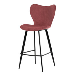 Barová židle, červená, látka,AUB-1068 RED2