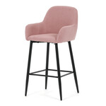 Barová židle, růžová, látka,AUB-V4009 PINK6