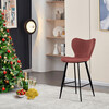 Barová židle, červená, látka,AUB-1068 RED2