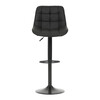 Barová židle, černá, látka,AUB-V3066 BK3