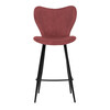 Barová židle, červená, látka,AUB-1068 RED2