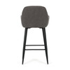 Barová židle, šedá, látka,AUB-V4009 GREY6