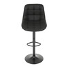Barová židle, černá, látka,AUB-V3066 BK3