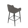 Barová židle, šedá, látka,AUB-V4009 GREY6