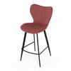 Barová židle, červená, látka,AUB-1068 RED2