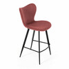 Barová židle, červená, látka,AUB-1068 RED2