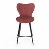 Barová židle, červená, látka,AUB-1068 RED2