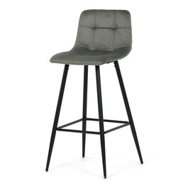 Barová židle, zelená, látka,AUB-X7015 GRN2