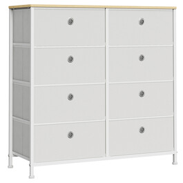 Komoda 80x30x82cm, kov, bílá, AUK-E1024 WT