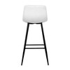 Barová židle, bílá, látka,AUB-X7015 WT2