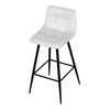Barová židle, bílá, látka,AUB-X7015 WT2